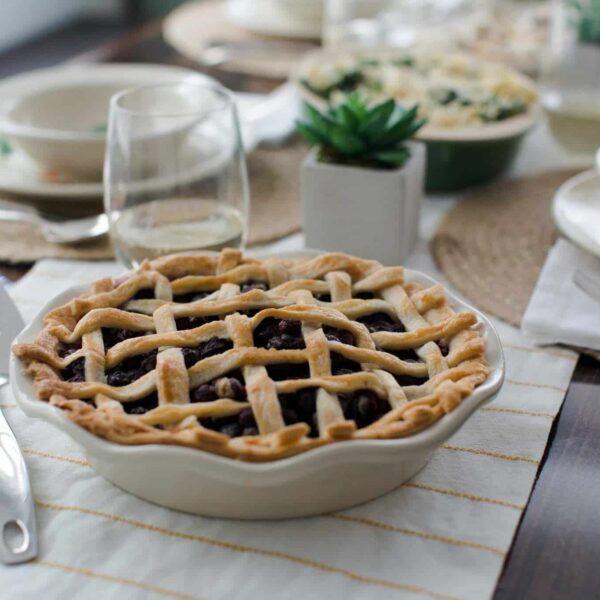 Lavender Frilly Pie Plate