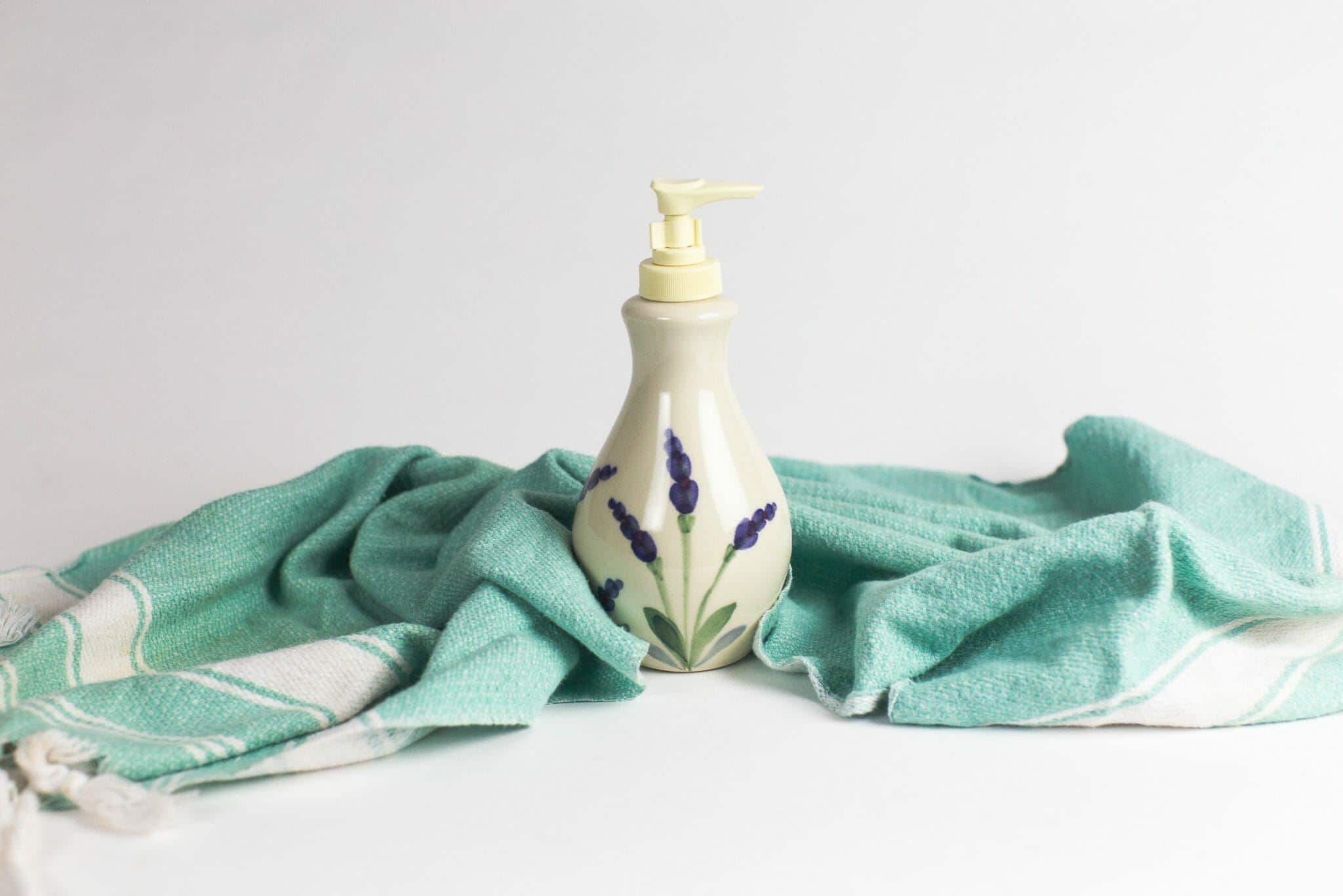 2026 Handmade Pottery Summer Gift Guide 12 Lavender Soap/Lotion Bottle