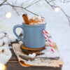 Brookline Mug with Candy Cane in Snow