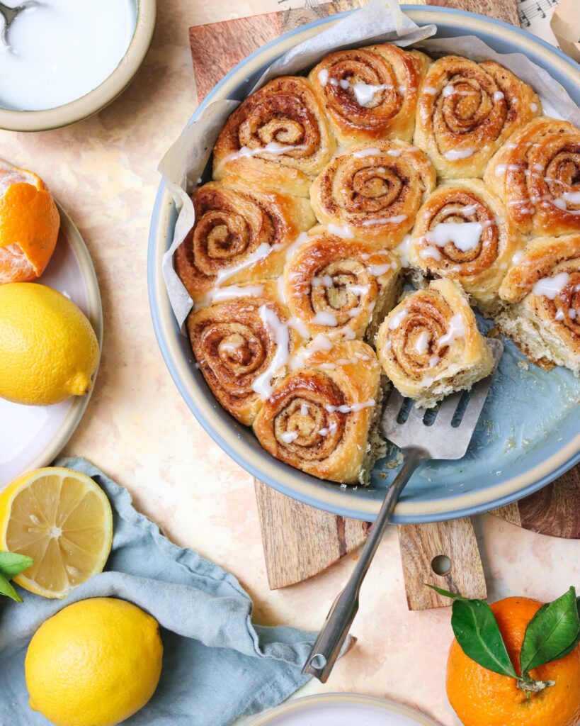 Cinnamon Rolls and Oranges