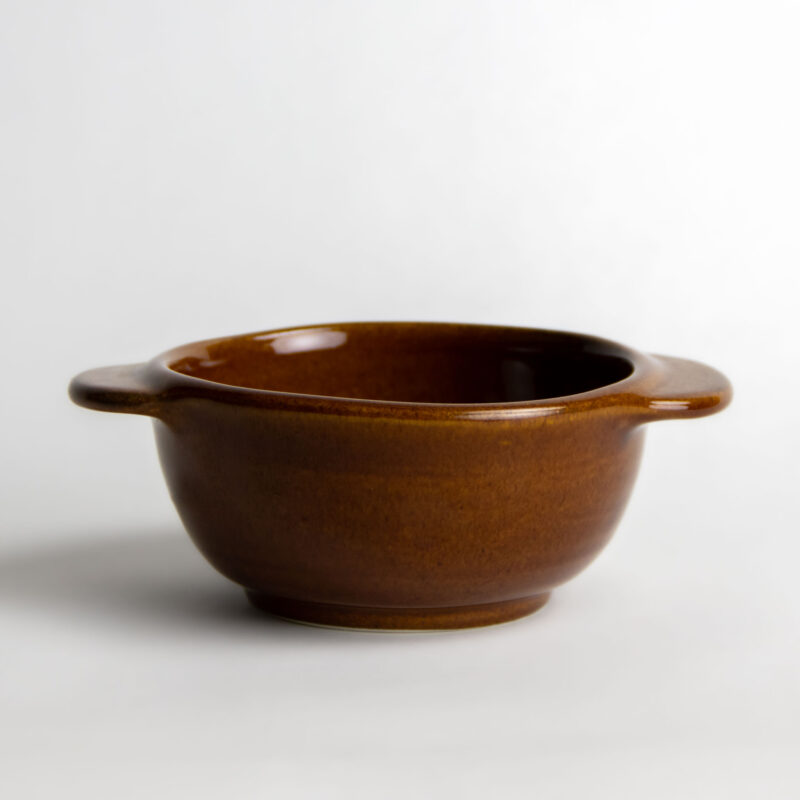 Copper Clay Onion Soup Bowl
