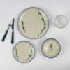 Coupe Dinner Set with Fork and Cup