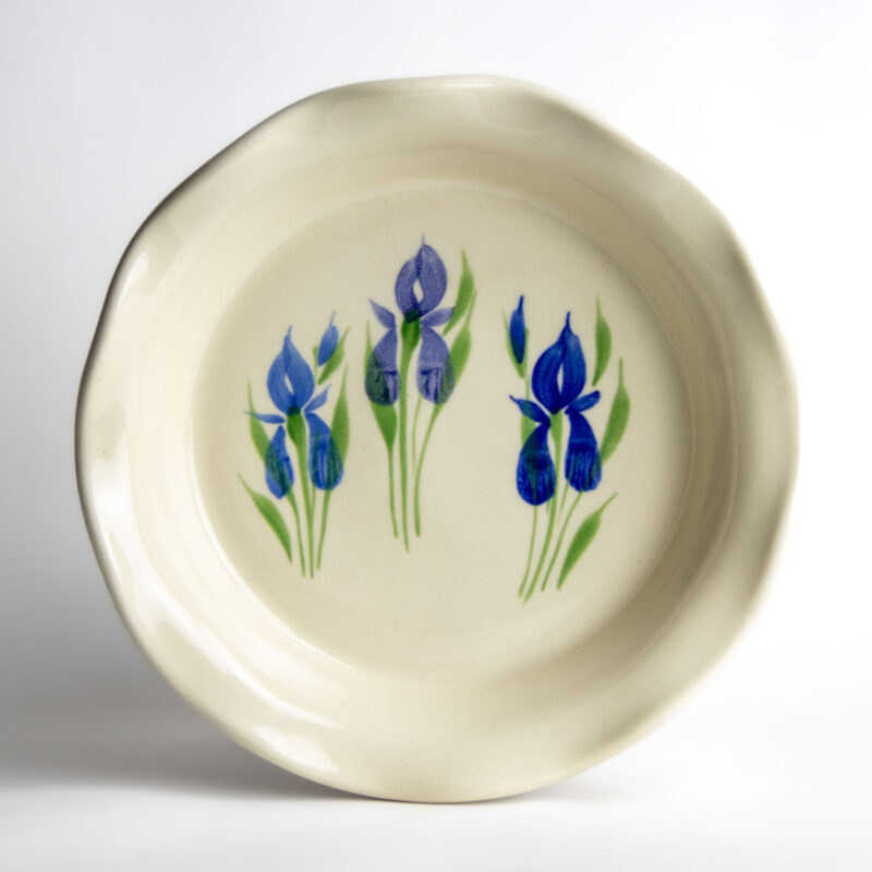 Field of Iris Frilly Pie Plate