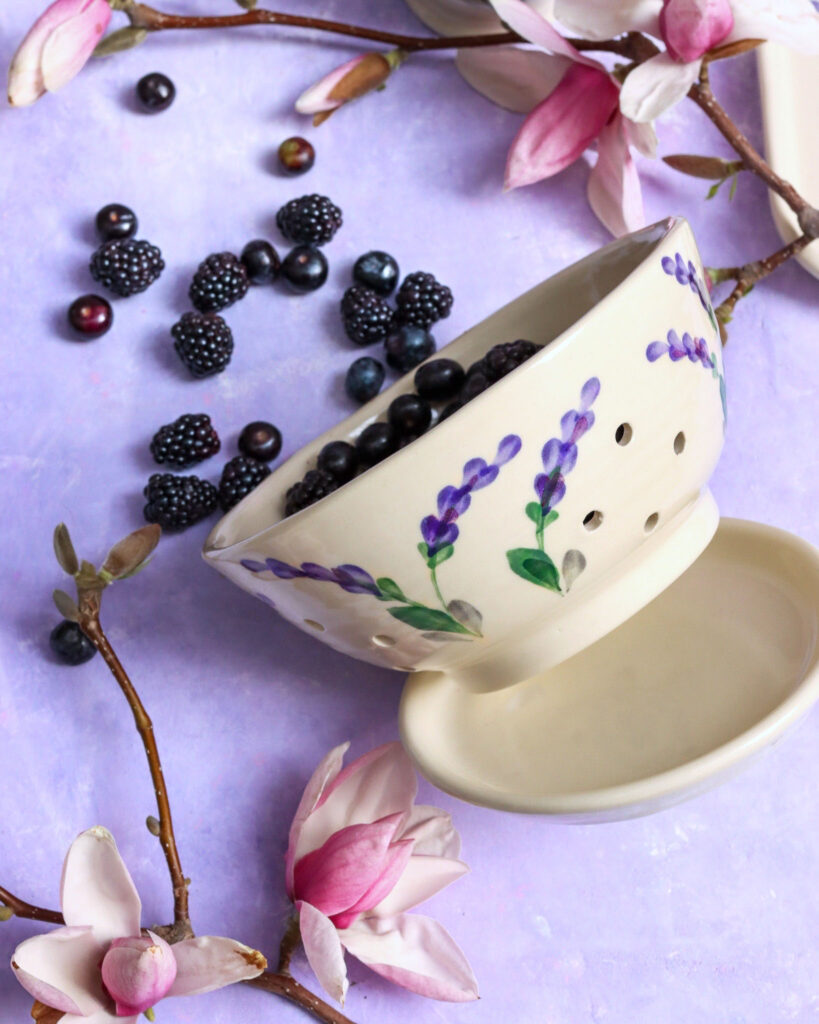 2026 Handmade Pottery Summer Gift Guide 8 Lavender Collection with Berries