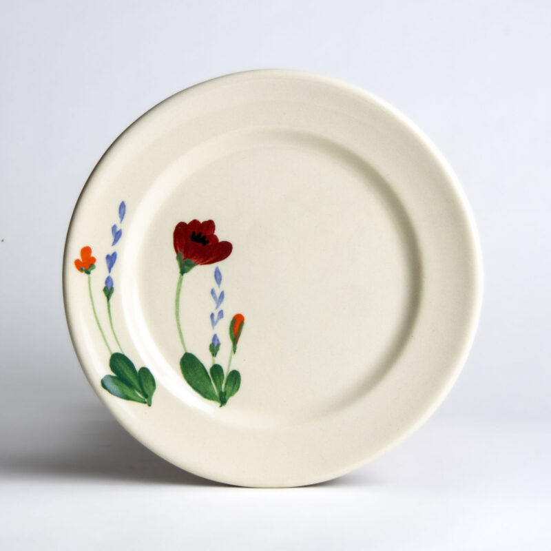 Red Poppy Classic Salad Plate