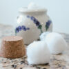 Storage Jar with cotton balls
