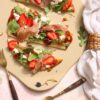 Flatbread cooked on Artisan Ceramic Pizza Stone.