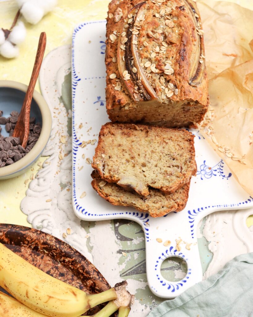 Banana Bread baked in Stoneware Bread Loaf Pan
