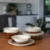 Pinecone and Copper Clay Classic Dinnerware.