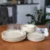 Blueberry Classic Dinnerware with Glasses.